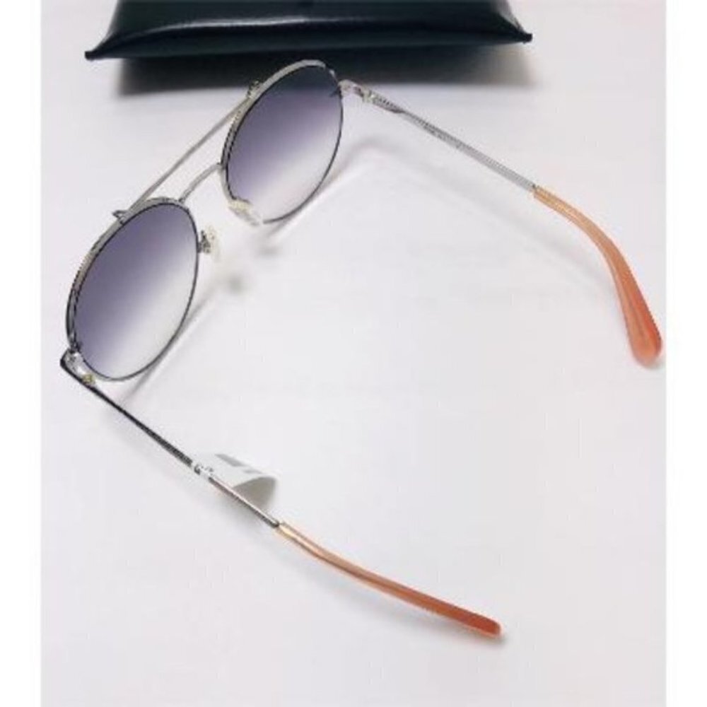 Rag & Bone Womens Silver Round Metal Frame 59mm Sunglasses with case New - Picture 6 of 10